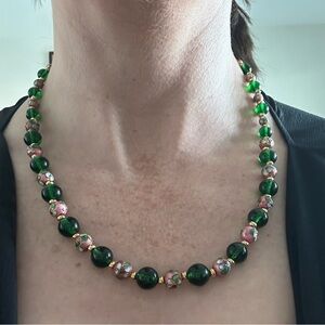 Elegant Green Beaded Necklace